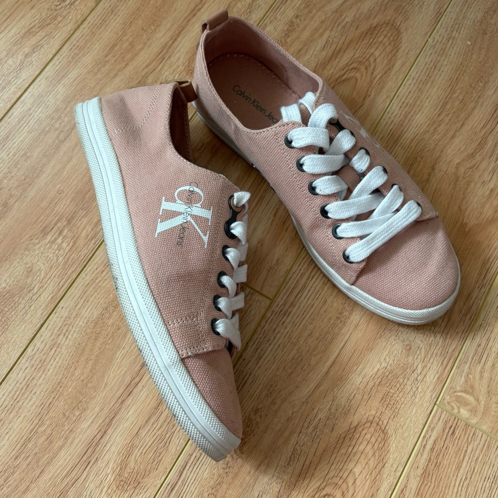 Calvin Klein Blush/light pink Canvas Sneakers - Picture 2 of 11